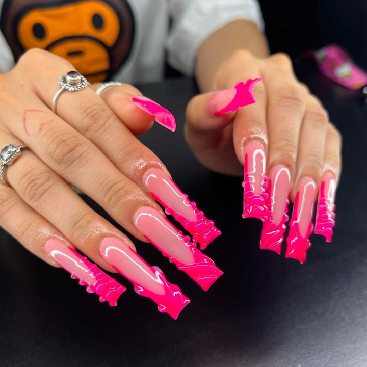 Creative Long Acrylic Nail Extensions Bowlift