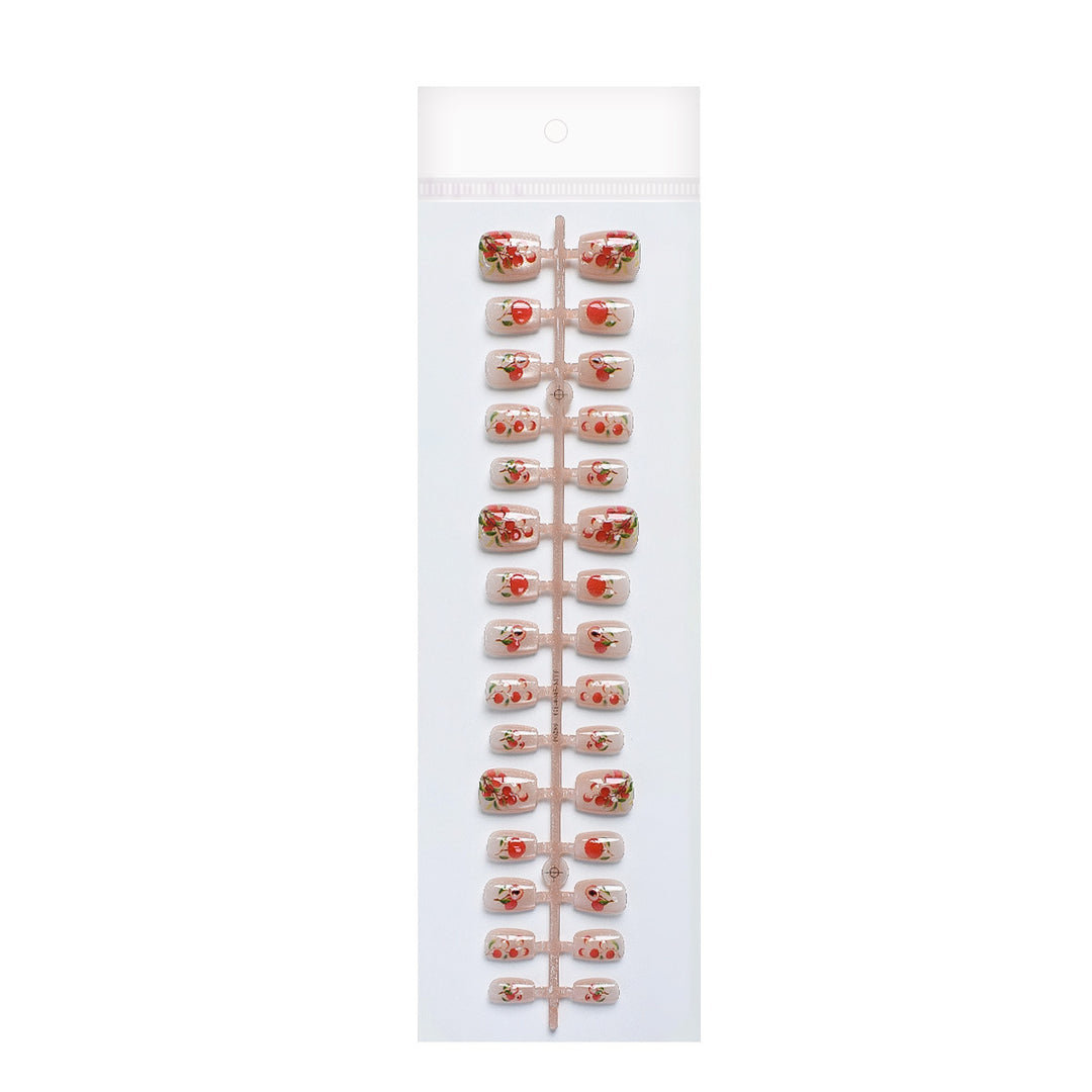 Strawberry Decorated Press-On Nails Bowlift