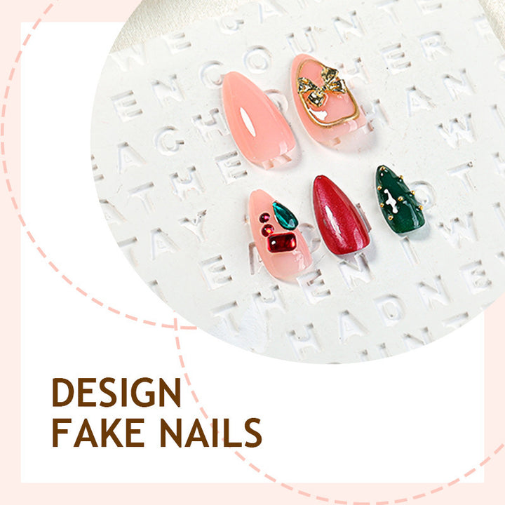 Artificial nail set with festive decorative details Bowlift