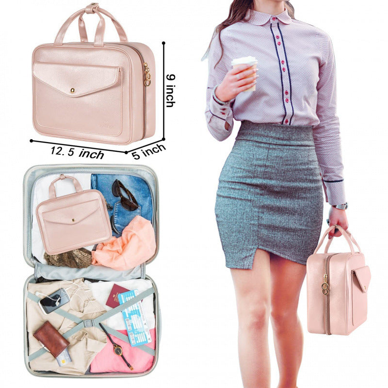 Cosmetic Organizer Bag with Modular Compartments Bowlift