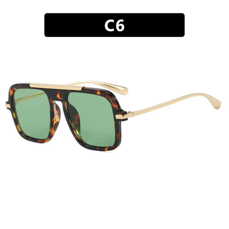 Women's square sunglasses with luxurious metal frame and sturdy lenses Bowlift