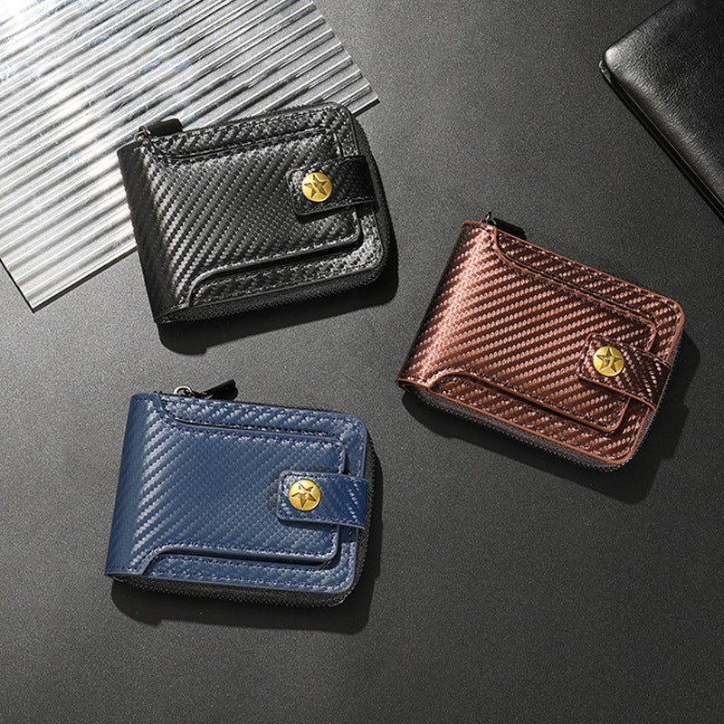 Compact Carbon Fiber Zip Wallet Bowlift