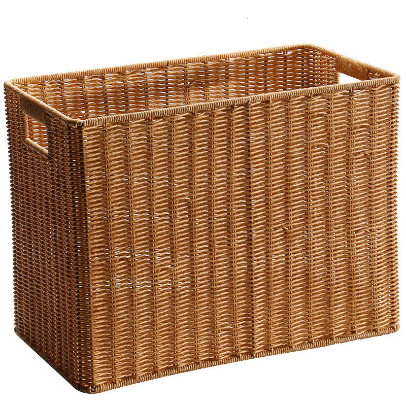 Rectangular Woven Storage Bin with Handles Bowlift