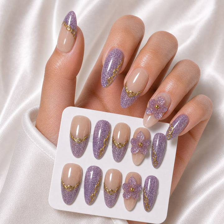 Artistic Glitter Nail Art Extensions Bowlift