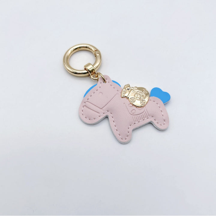 Animal-Shaped Leather Keychain Bowlift