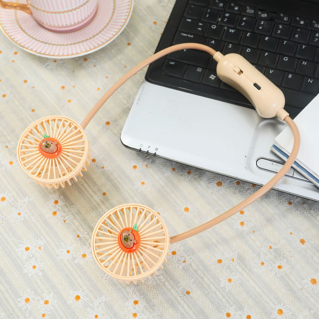 Women Portable Neck Fan with Flexible Design Bowlift