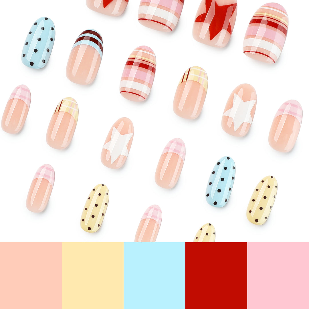 Artful Nail Art with Colorful Design Bowlift