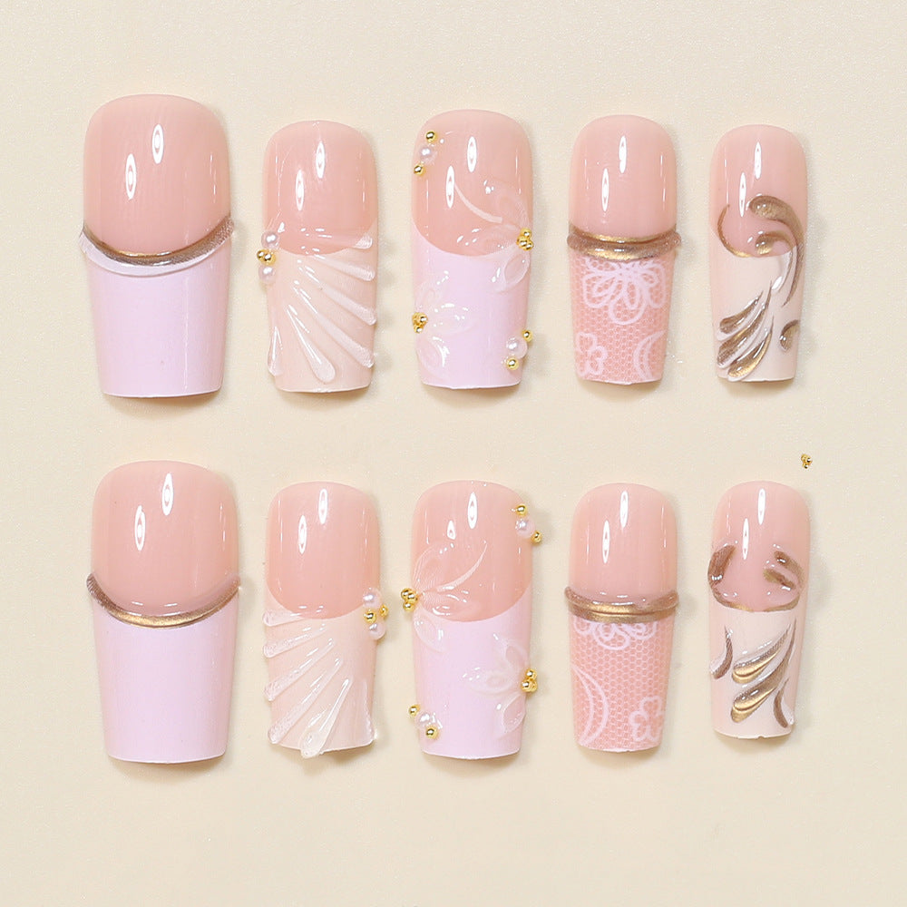 Elegant Decorative Press-On Nail Tips Bowlift