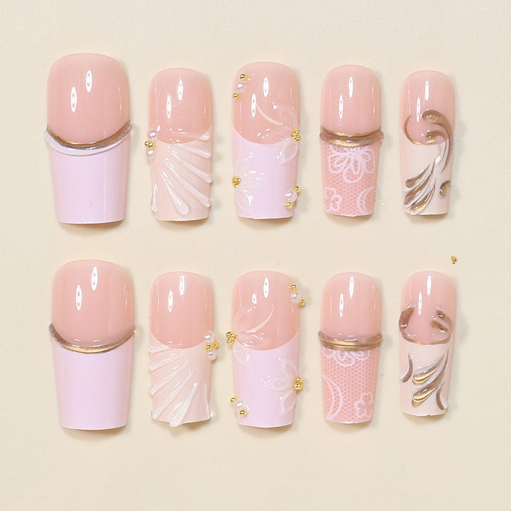 Elegant Decorative Press-On Nail Tips Bowlift