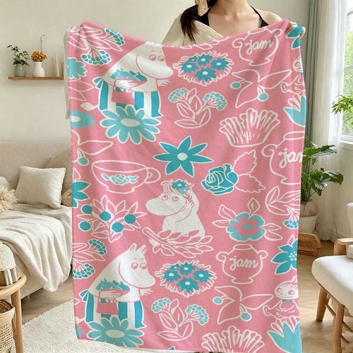 Cartoon-Themed Fleece Throw