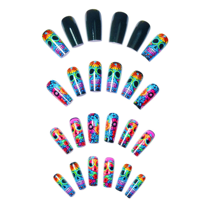 Decorative Skull Design Nail Art Bowlift