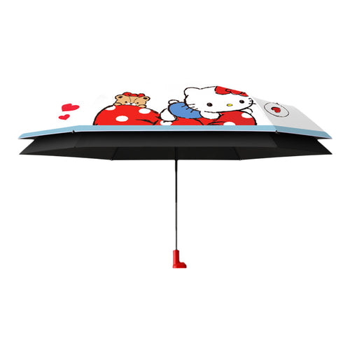 Women's Cartoon Umbrella with Practical Bag Bowlift