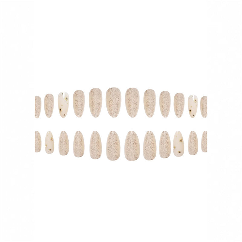 Glittering Almond-Shaped Press-On Nails Bowlift