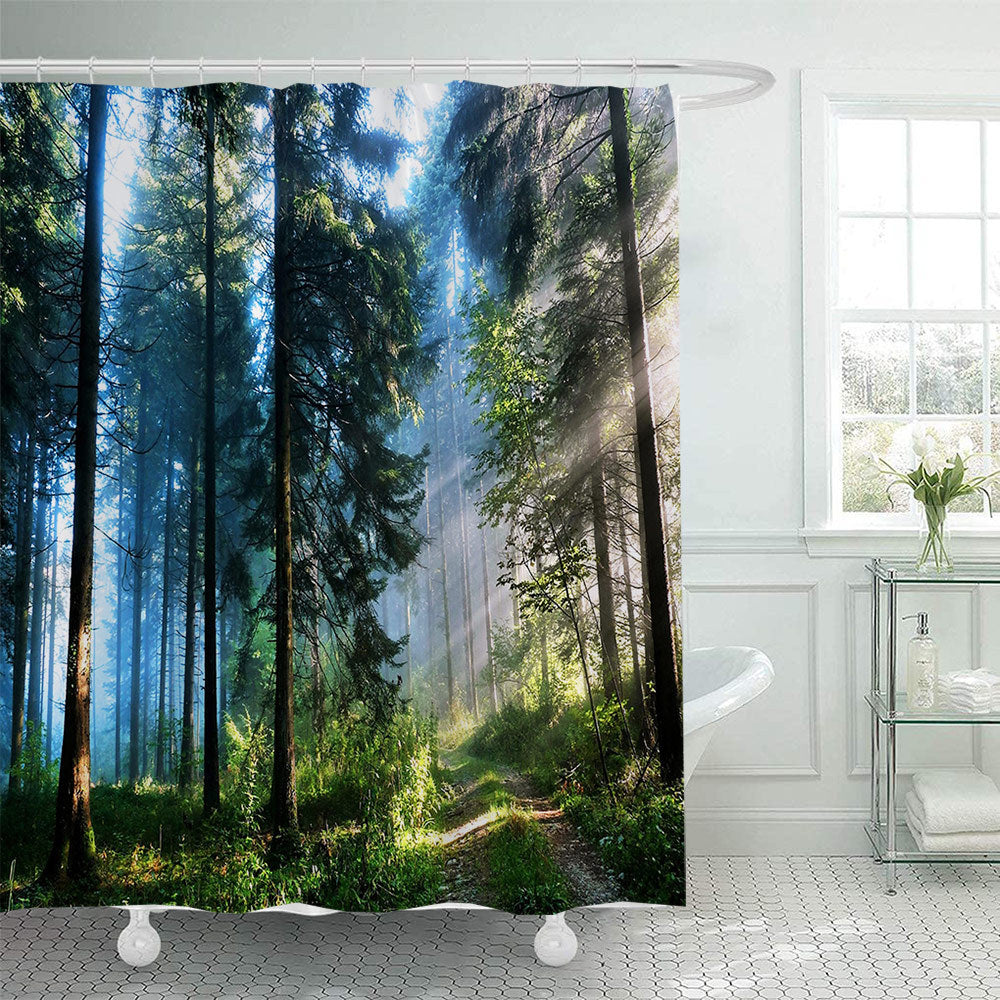 Floral Cherry Blossom Shower Curtain Bowlift
