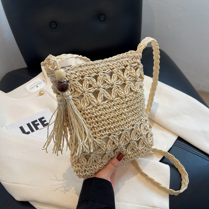 Hand-knotted macrame bag with special wave pattern Bowlift