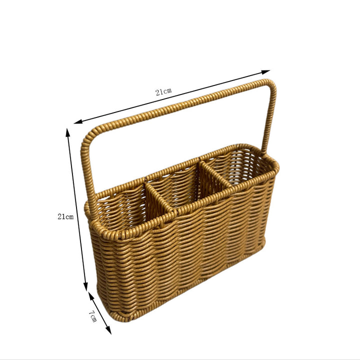 Stylish Rectangular Woven Storage Organizer Bowlift