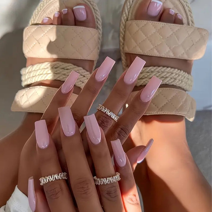 Decorative Floral Press-On Pedicure Set Bowlift