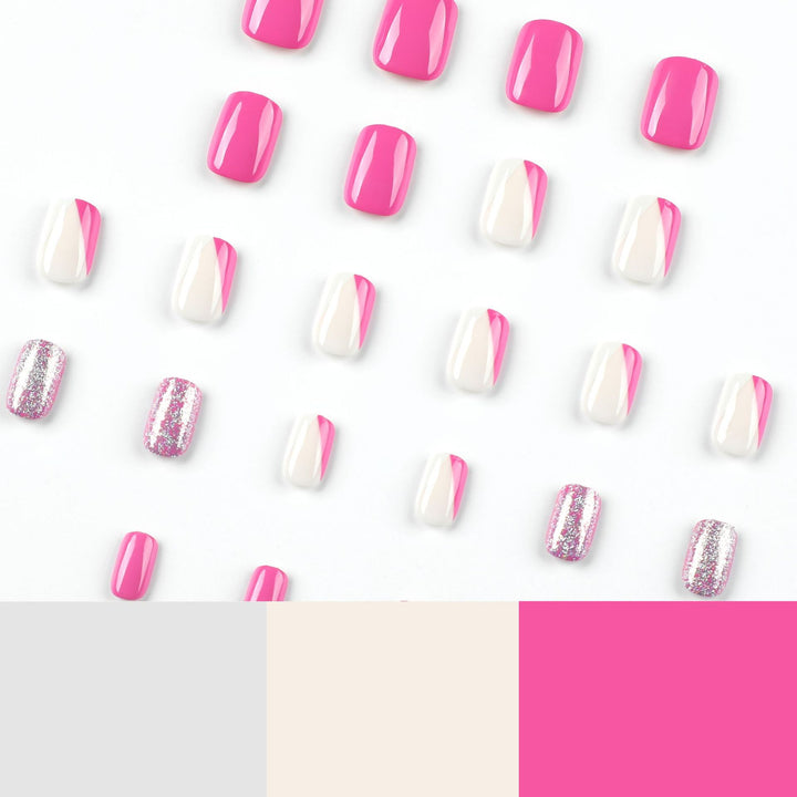 Artistic Nail Art with Glitter Accents and Ombre Design Bowlift