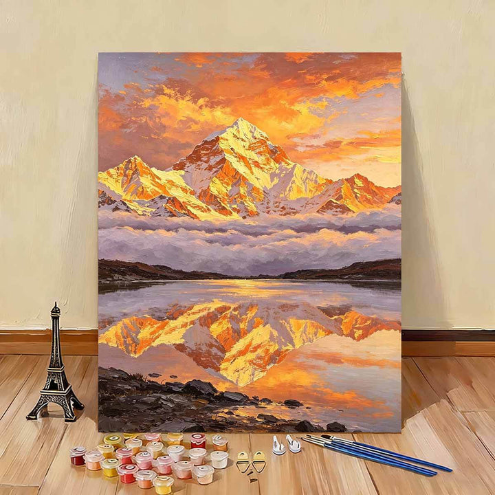 Scenic Mountain Landscape Paint by Numbers Art Kit Bowlift