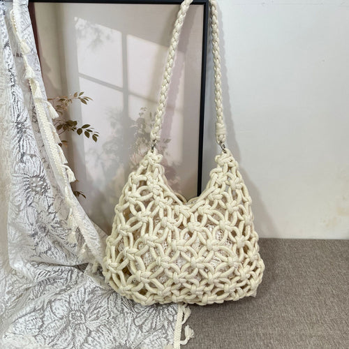 Fashionable Macrame Tote Bag Bowlift