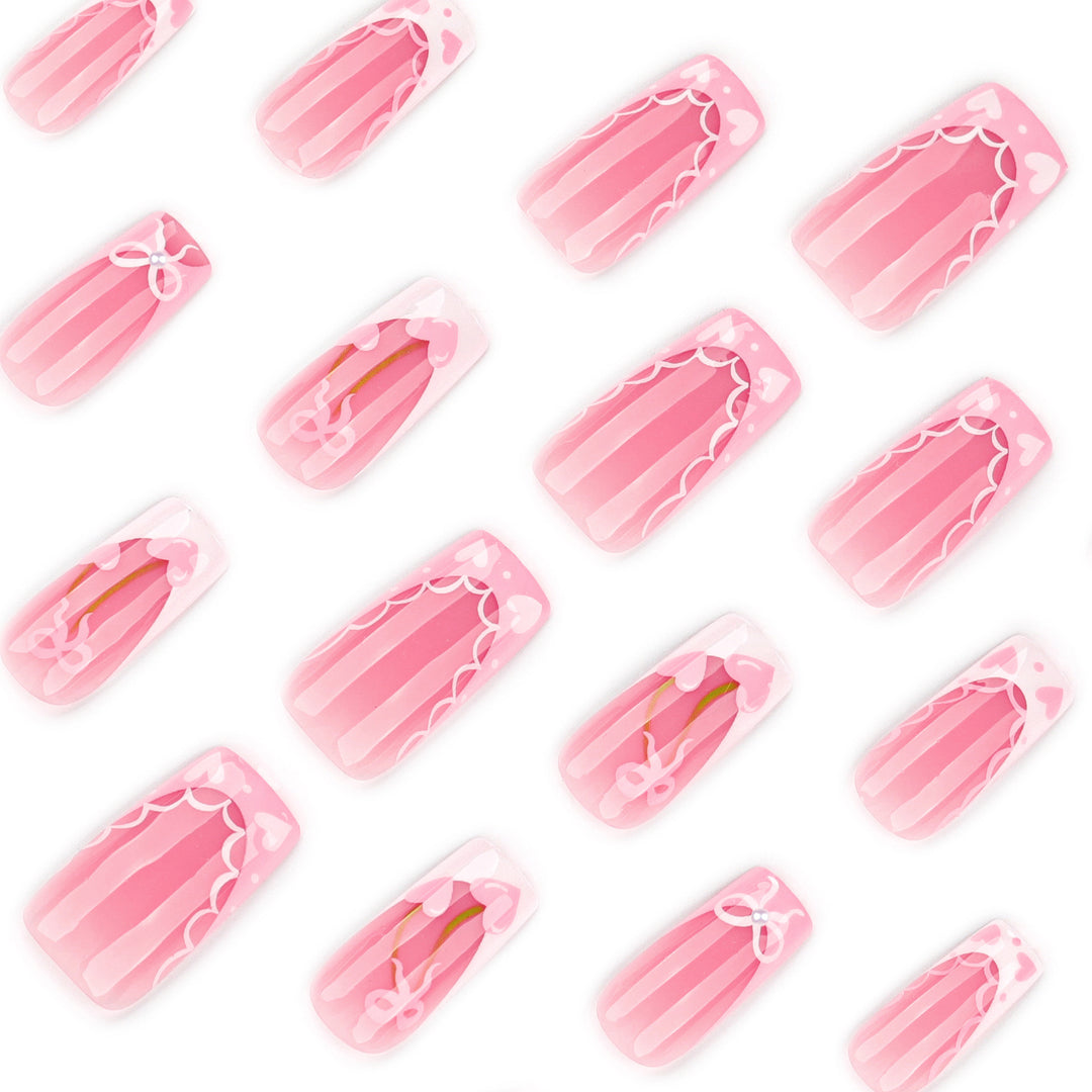 Artistic Nail Extensions with Playful Floral Design Bowlift