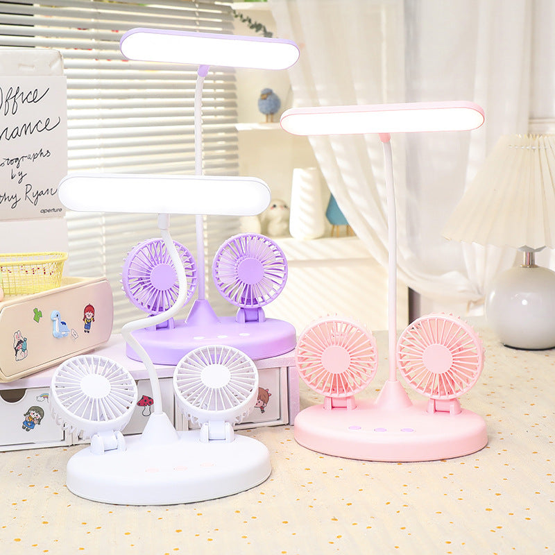 Ladies table fan with LED lighting and flexible tilt Bowlift