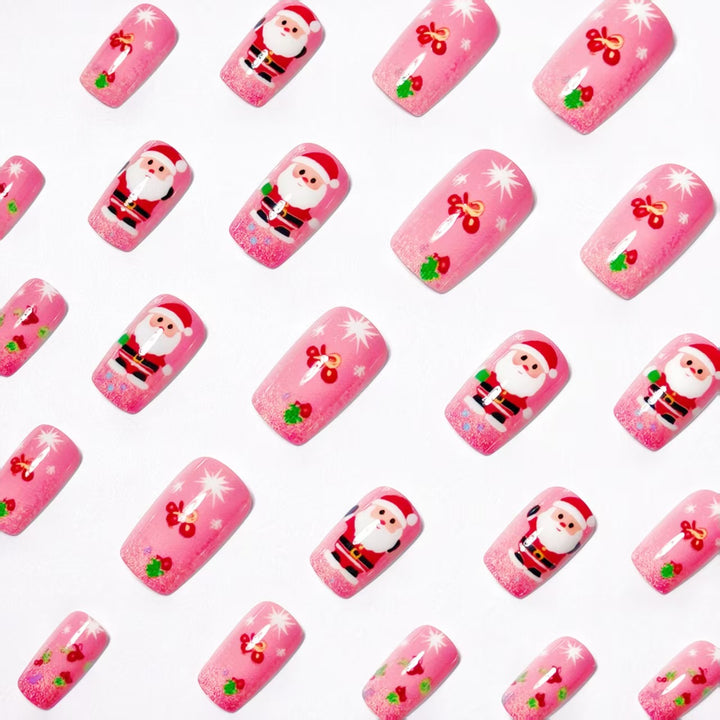 Festive 3D Santa Nail Art Bowlift