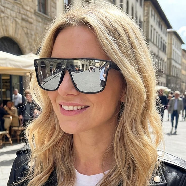 Women's sporty sunglasses with wide frame and polarized lenses Bowlift