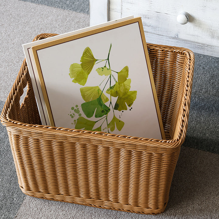 Rectangular Handwoven Storage Bin Bowlift