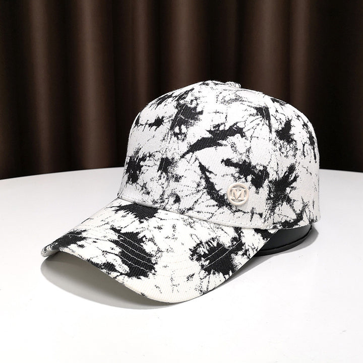 Women's Stylish Splatter Print Baseball Cap Bowlift