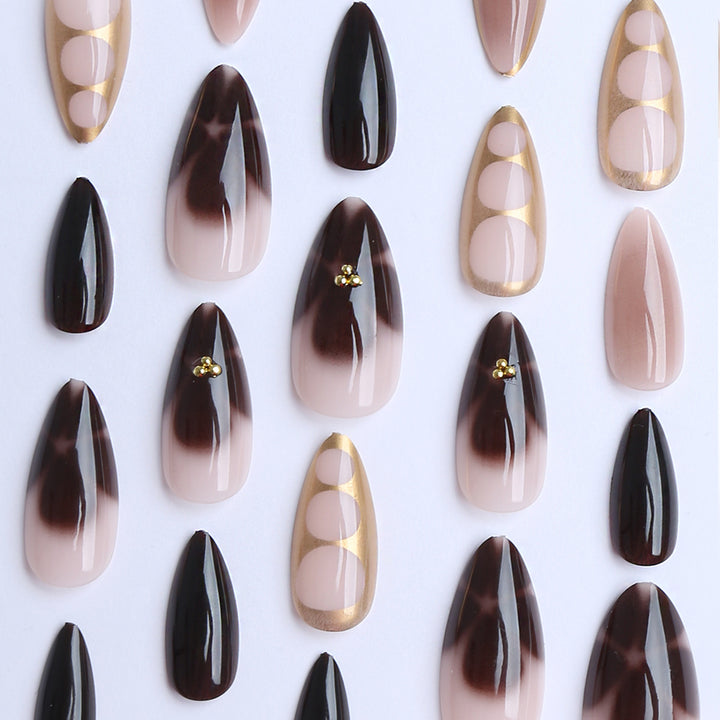 Artificial nails with luxurious style elements Bowlift