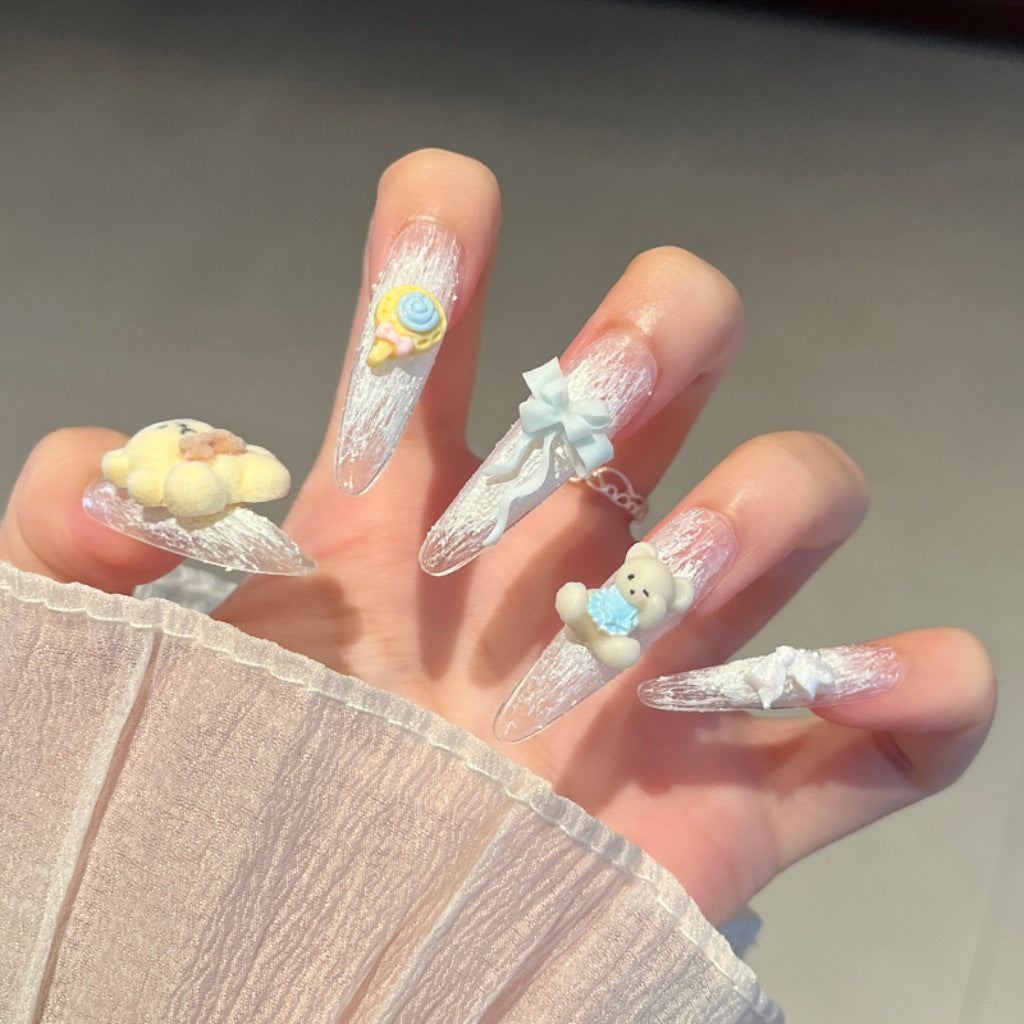 Stylish Stiletto Press-On Nail Extensions Bowlift