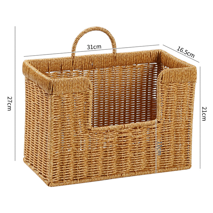 Unisex Handwoven Storage Basket with Practical Carrying Handle Bowlift