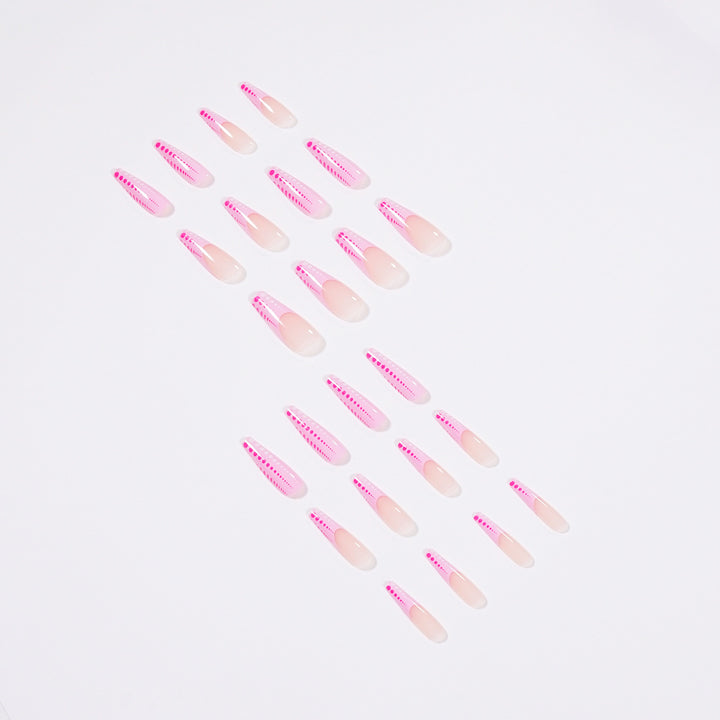 Artful Nail Art with Gradient and Dot Design Bowlift