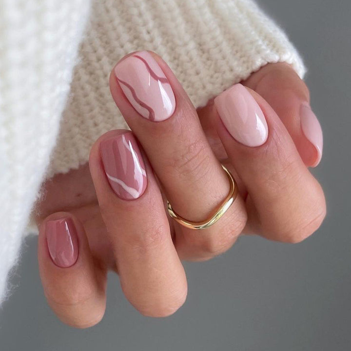 Creative Nail Art with Marble Design Bowlift