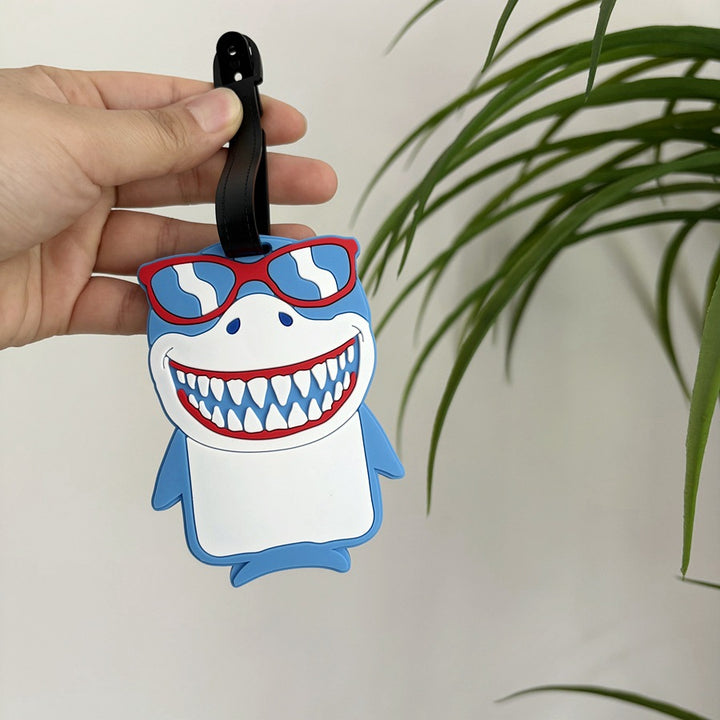 Shark-Themed Luggage Tag Bowlift