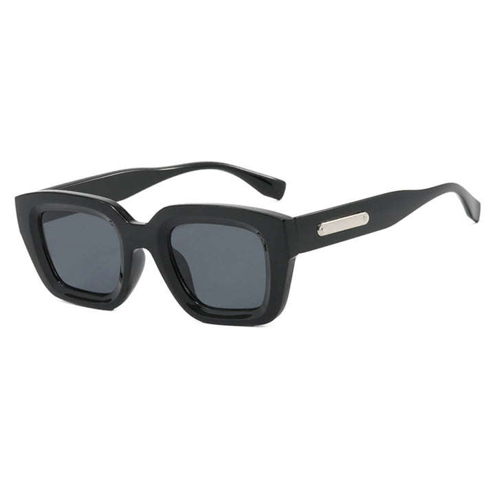 Women's square sunglasses with transparent frame and brown lenses Bowlift