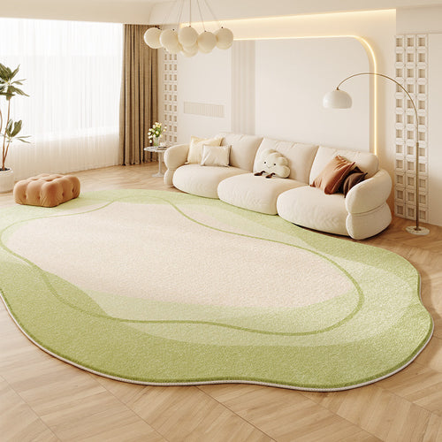 Organic Leaf-Shaped Area Rug