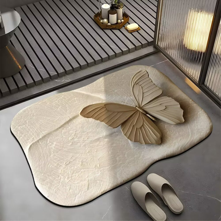 Decorative Butterfly Bath Mat Bowlift