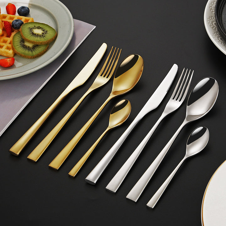Elegant dessert knife with curved handle Bowlift