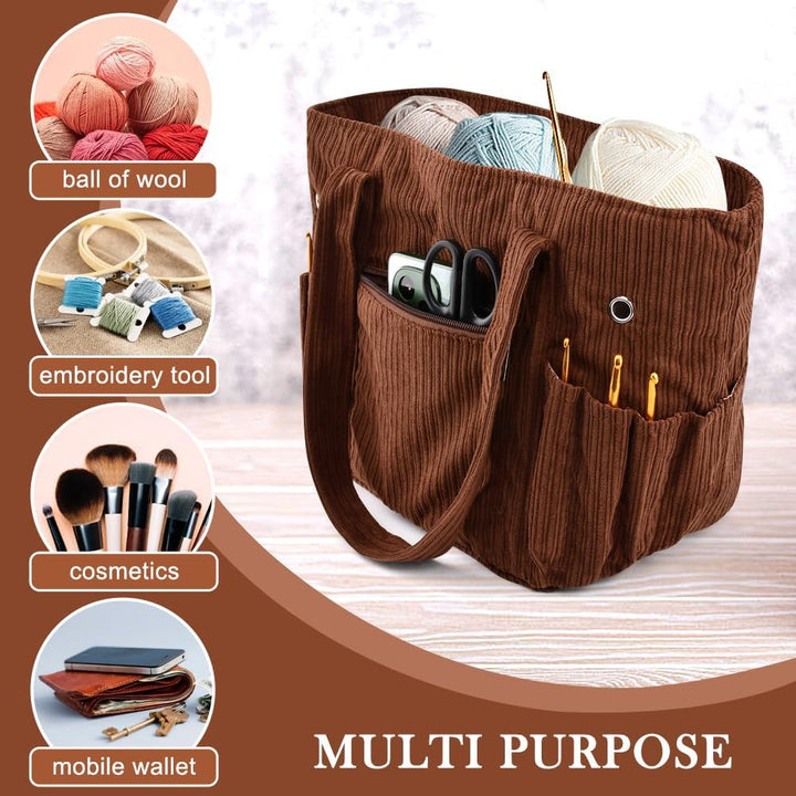 Functional storage bag with multiple outer pockets Bowlift
