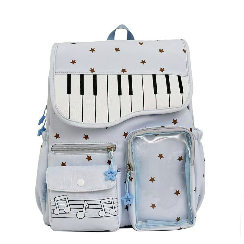 Backpack with Musical Piano Design and Multifunctional Compartments Bowlift