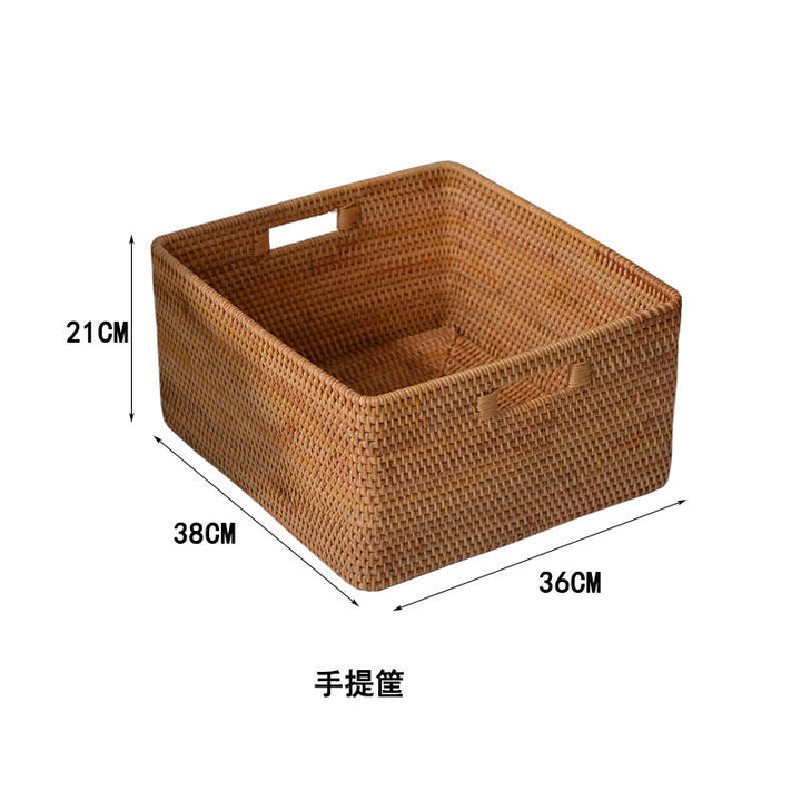 Women rectangular storage basket made of natural material Bowlift