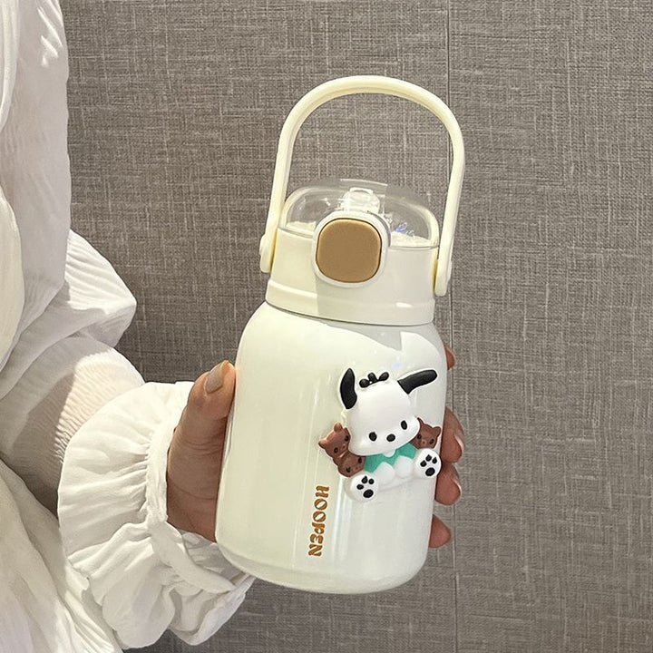 Women's insulated drinking container with practical carrying handle and cute design Bowlift