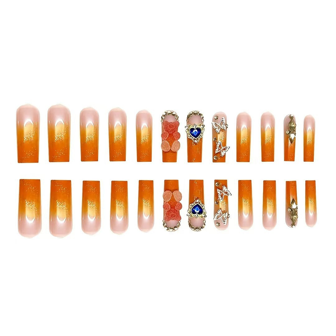 Glamorous Artistic Press-On Nail Extensions Bowlift