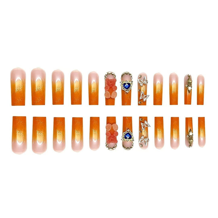 Glamorous Artistic Press-On Nail Extensions Bowlift