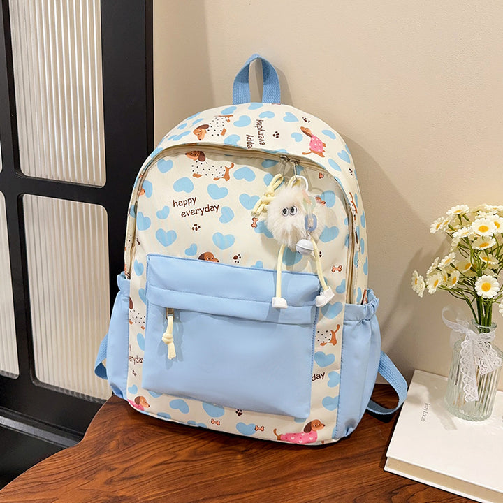 Cute Cartoon Dog Print Backpack