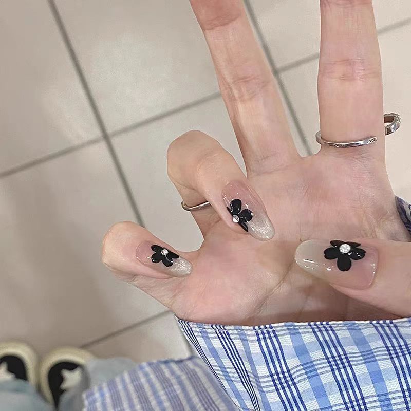 Floral Art Press-On Nails Bowlift