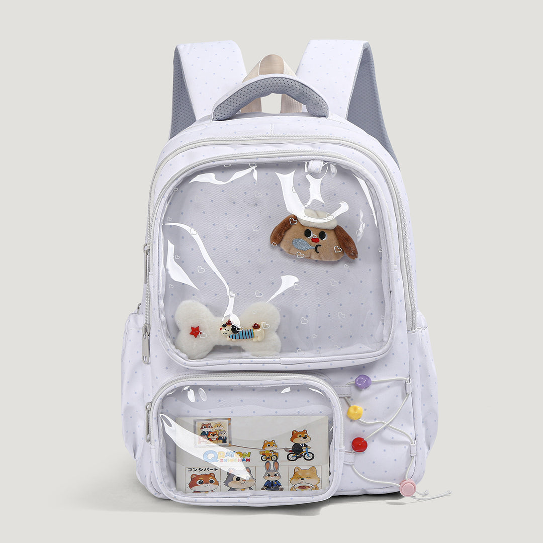 Cute Transparent Character School Backpack