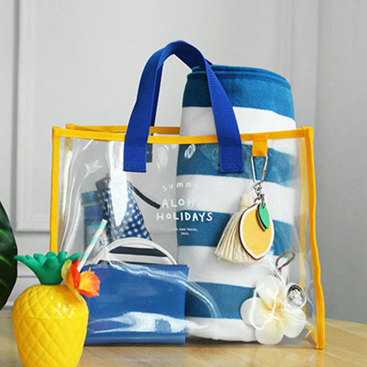 Transparent Beach Bag with Multiple Inner Compartments Bowlift